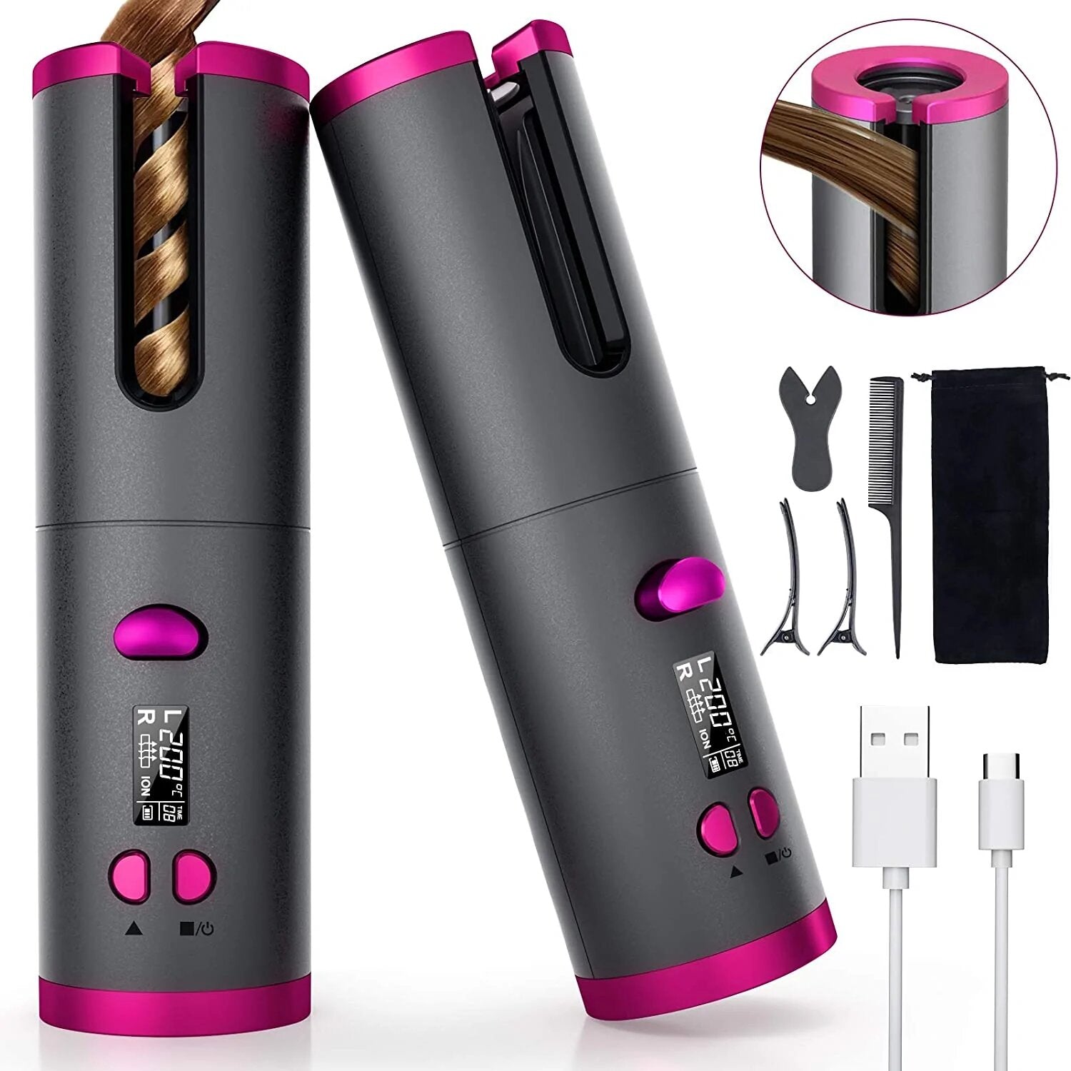 GlowCurl Pro™ – Rizador Automático para Rizos Perfectos en Segundos